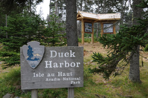 Duck Harbor sign